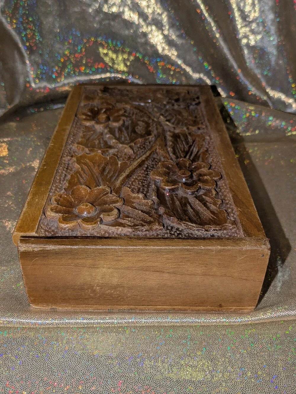Carved Wooden Floral Box , Croatian